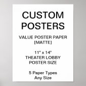 Aangepast, aangepast 11-inch x14-inch Poster met w (Voorkant)