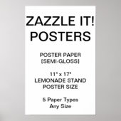 Aangepast, aangepast 11-inch x17-inch semigeprijsd poster (Voorkant)