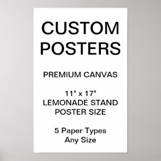 Aangepast aangepast 11-inch x 17-inch Poster doek 