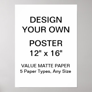 Aangepast aangepast 12-inch x 16-inch Poster met v