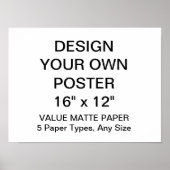 Aangepast aangepast 16-inch x 12-inch Poster met v (Voorkant)
