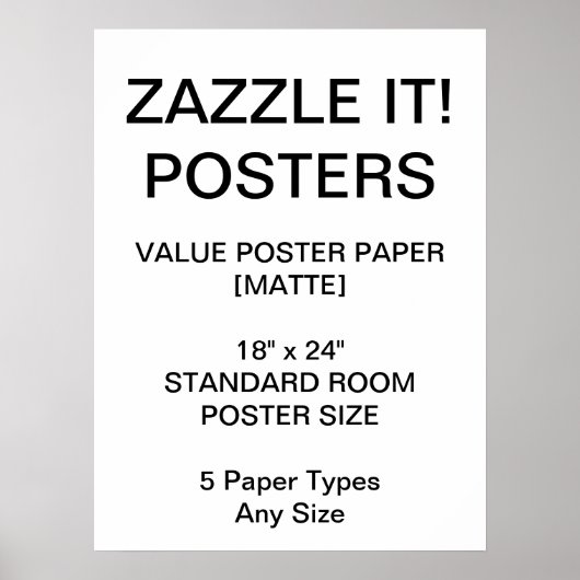 Aangepast, aangepast 18-inch x24-inch Value Matte  Poster (Voorkant)
