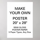 Aangepast, aangepast 20 x 28-inch Semi Gloss-Poste Poster (Voorkant)