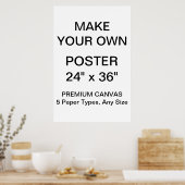 Aangepast, aangepast 24-inch x36-inch Premium Canv Poster (Keuken)