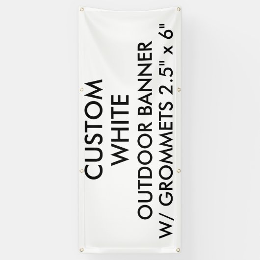 Aangepast, aangepast 2,5 x 6-inch buitenpaneel spandoek (Verticaal)