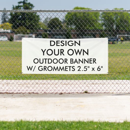 Aangepast, aangepast 2,5 x 6-inch buitenpaneel spandoek (Insitu)