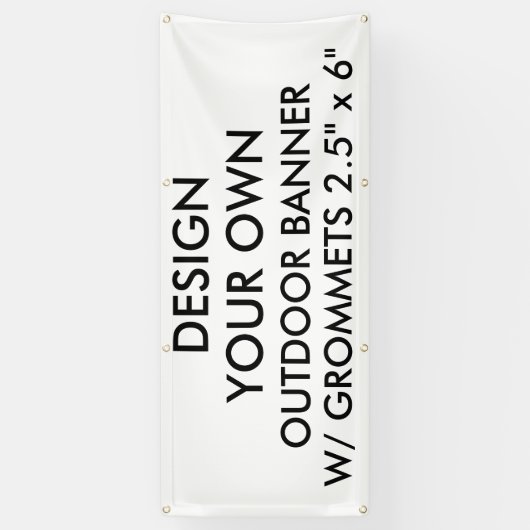 Aangepast, aangepast 2,5 x 6-inch buitenpaneel spandoek (Verticaal)