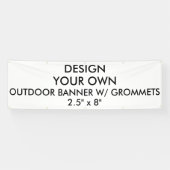 Aangepast, aangepast 2,5 x 8-inch buitenpaneel spandoek (Horizontaal)