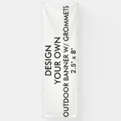 Aangepast, aangepast 2,5 x 8-inch buitenpaneel spandoek (Verticaal)