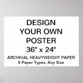 Aangepast, aangepast 36-inch x24-inch archiefpapie poster (Voorkant)