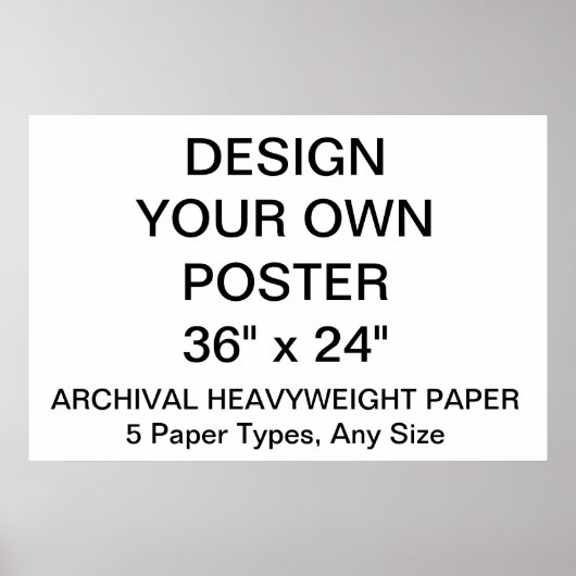 Aangepast, aangepast 36-inch x24-inch archiefpapie poster (Voorkant)