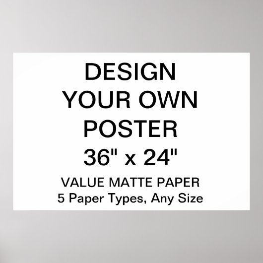 Aangepast, aangepast 36-inch x 24-inch Value Matte Poster (Voorkant)