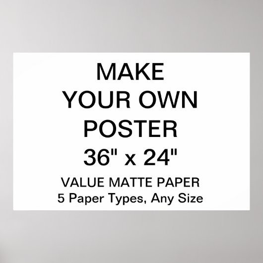 Aangepast, aangepast 36-inch x 24-inch Value Matte Poster (Voorkant)