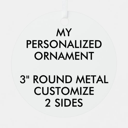 Aangepast, aangepast 3-inch ROND METAAL ORNAMENT (Voorkant)