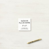 Aangepast, aangepast 3-inch vierkant Post-it® note (Op bureau)