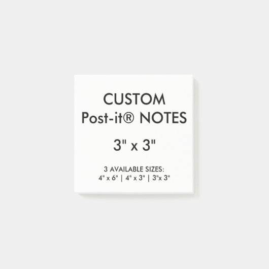 Aangepast, aangepast 3-inch vierkant Post-it® note (Voorkant)