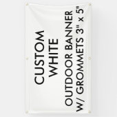 Aangepast, aangepast, 3 x 5-inch buitenste banner (Verticaal)