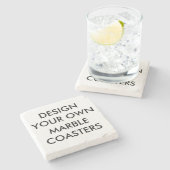 Aangepast aangepast 4-inch marmer Stone Onderzette Stenen Onderzetter (Zijkant)