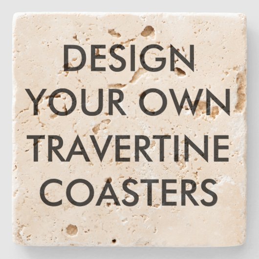 Aangepast, aangepast 4-inch travertijnse Onderzett Stenen Onderzetter (Voorkant)