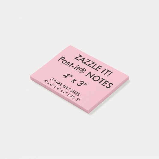 Aangepast, aangepast, 4 x 3 inch Post-it® notes le (Schuin)