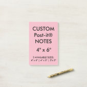 Aangepast, aangepast, 4 x 6 inch Post-it® notes le (Op bureau)