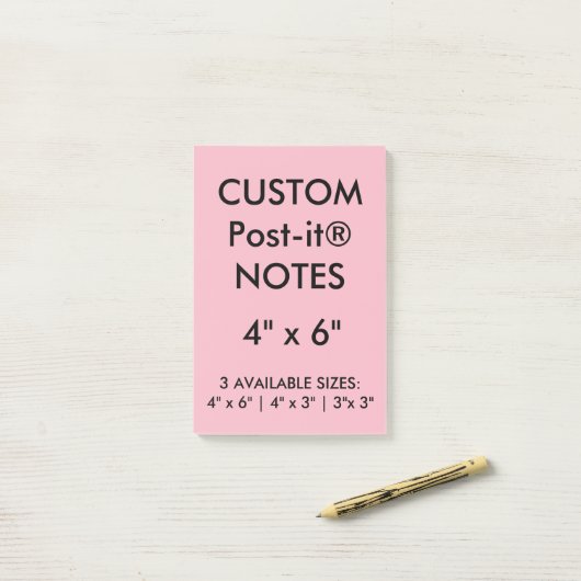 Aangepast, aangepast, 4 x 6 inch Post-it® notes le (Op bureau)