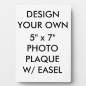 Aangepast, aangepast 5 x 7 inch fotoplaque fotoplaat (voorkant)