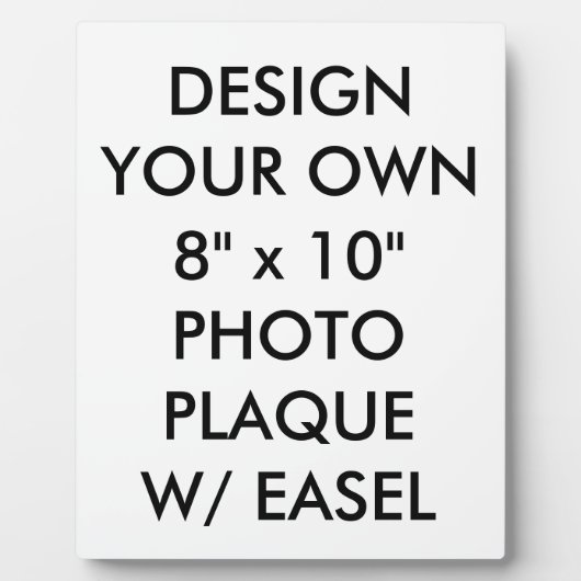 Aangepast, aangepast 8 x 10-inch fotoPlaque Fotoplaat (Voorkant)