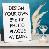 Aangepast, aangepast 8 x 10-inch fotoPlaque Fotoplaat (Zijkant)