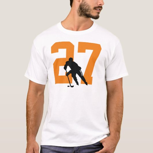 Aangepast aangepast aangepast Hockey Player Number T-shirt (Voorkant)