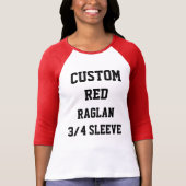 Aangepast aangepast aangepast RAGLAN voor 3/4 SLEE T-shirt (Voorkant)