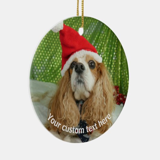 Aangepast, Aangepast, Aangepaste hondenbloem Keramisch Ornament (Rechts)