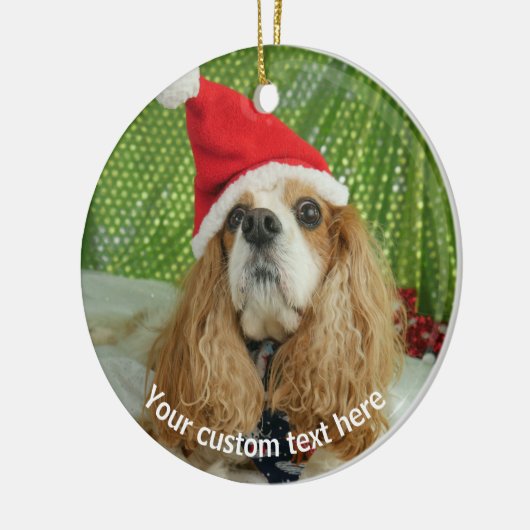 Aangepast, Aangepast, Aangepaste hondenbloem Keramisch Ornament (Links)