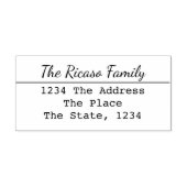 Aangepast, aangepast adres rubberstempel (Afrduk)