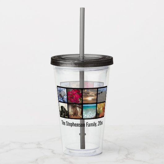 Aangepast, aangepast Afbeelding voor meerdere foto Acryl Drinkbeker (Voorkant)