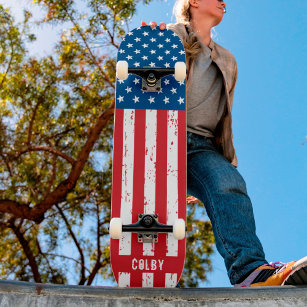 Aangepast aangepast Amerikaans vlaggenpatriottisch Persoonlijk Skateboard