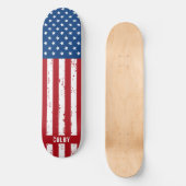 Aangepast aangepast Amerikaans vlaggenpatriottisch Persoonlijk Skateboard (Voorkant)