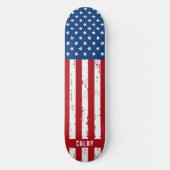 Aangepast aangepast Amerikaans vlaggenpatriottisch Persoonlijk Skateboard (Voorkant)