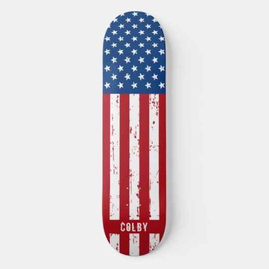 Aangepast aangepast Amerikaans vlaggenpatriottisch Persoonlijk Skateboard (Voorkant)