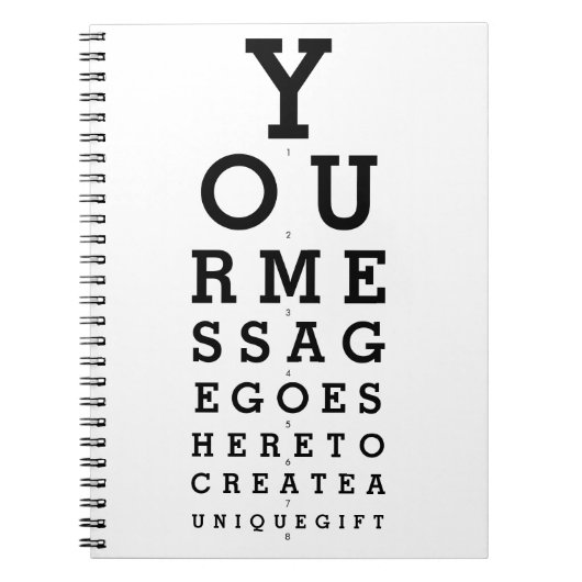 Aangepast aangepast berichtenoverzicht Opticien —  Notitieboek (Voorkant)