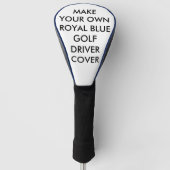 Aangepast aangepast blauw Golf Driver Club-Hoesje Golfheadcover (Voorkant)