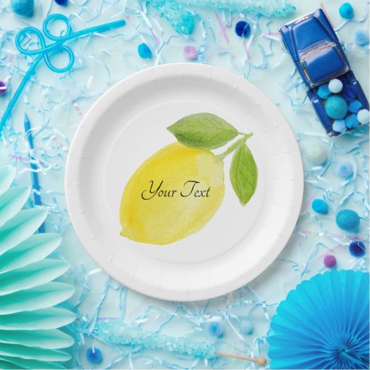 Aangepast, aangepast Bord Lemon. (Feest)