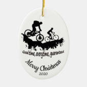 Aangepast aangepast citaat voor kerstgebondenheid keramisch ornament (Voorkant)