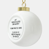 Aangepast aangepast CLASSIC BALL PHOTO-ORNAMENT Keramische Bal Ornament (Rechts)