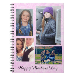 Aangepast aangepast dagboek voor foto's moederdag notitieboek