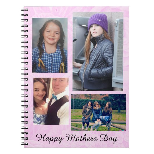 Aangepast aangepast dagboek voor foto's moederdag notitieboek (Voorkant)