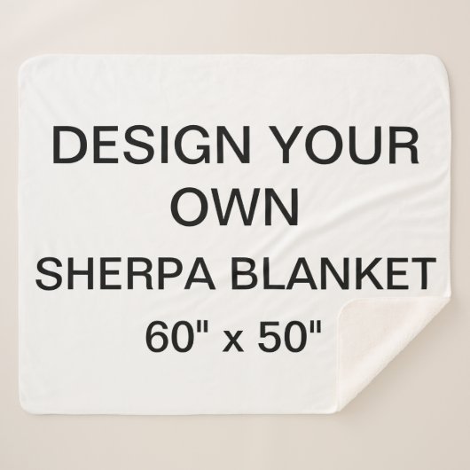 Aangepast aangepast design. 60 x 50-inch Sherpa Bl Sherpa Deken (Voorkant (horizontaal))