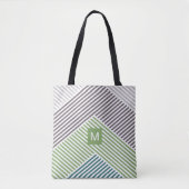 Aangepast, aangepast diagonaal Stripe Kunstpatroon Tote Bag (Voorkant)