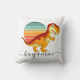 Aangepast aangepast dinosaurus-baby shower bevesti kussen