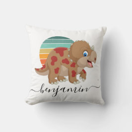 Aangepast aangepast dinosaurus-baby shower bevesti kussen